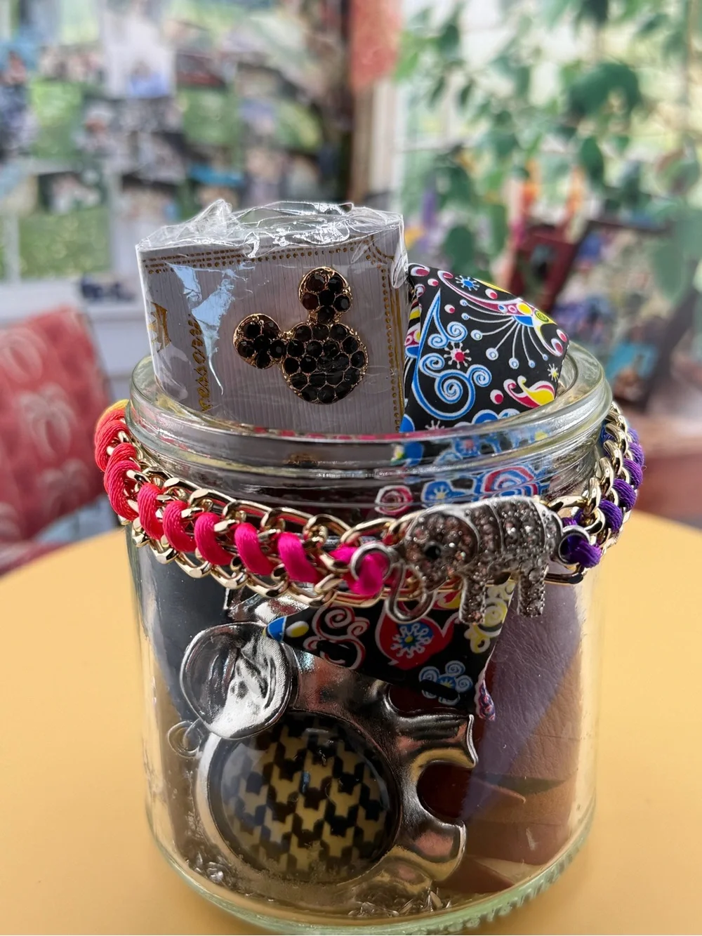 Mystery Jar Kids Sparkling Elephant Kids Bracelet -Mickey Mouse Earring
